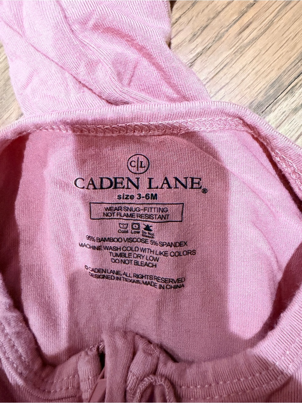 Caden Lane baby girl super soft long sleeve/pants onesie with ruffles - Picture 3 of 3